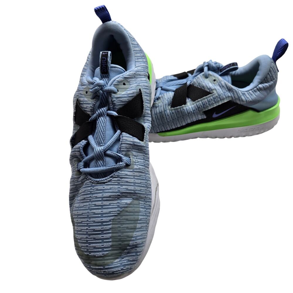 Nike Women's 11.5 Tennis Shoe Blue Green Lace Up Causal Athletic Sneaker
